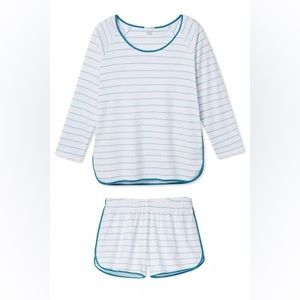 Lake Pajamas Pima Long-Short Set in Agate